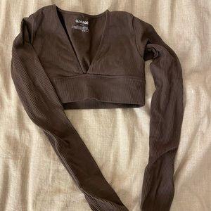 Brown crop top
